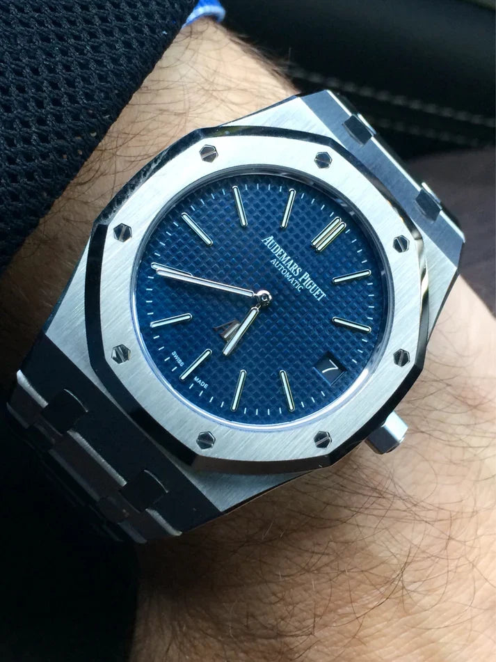 Audemars Piguet AP Royal Oak Silver Blue Metal - View 4