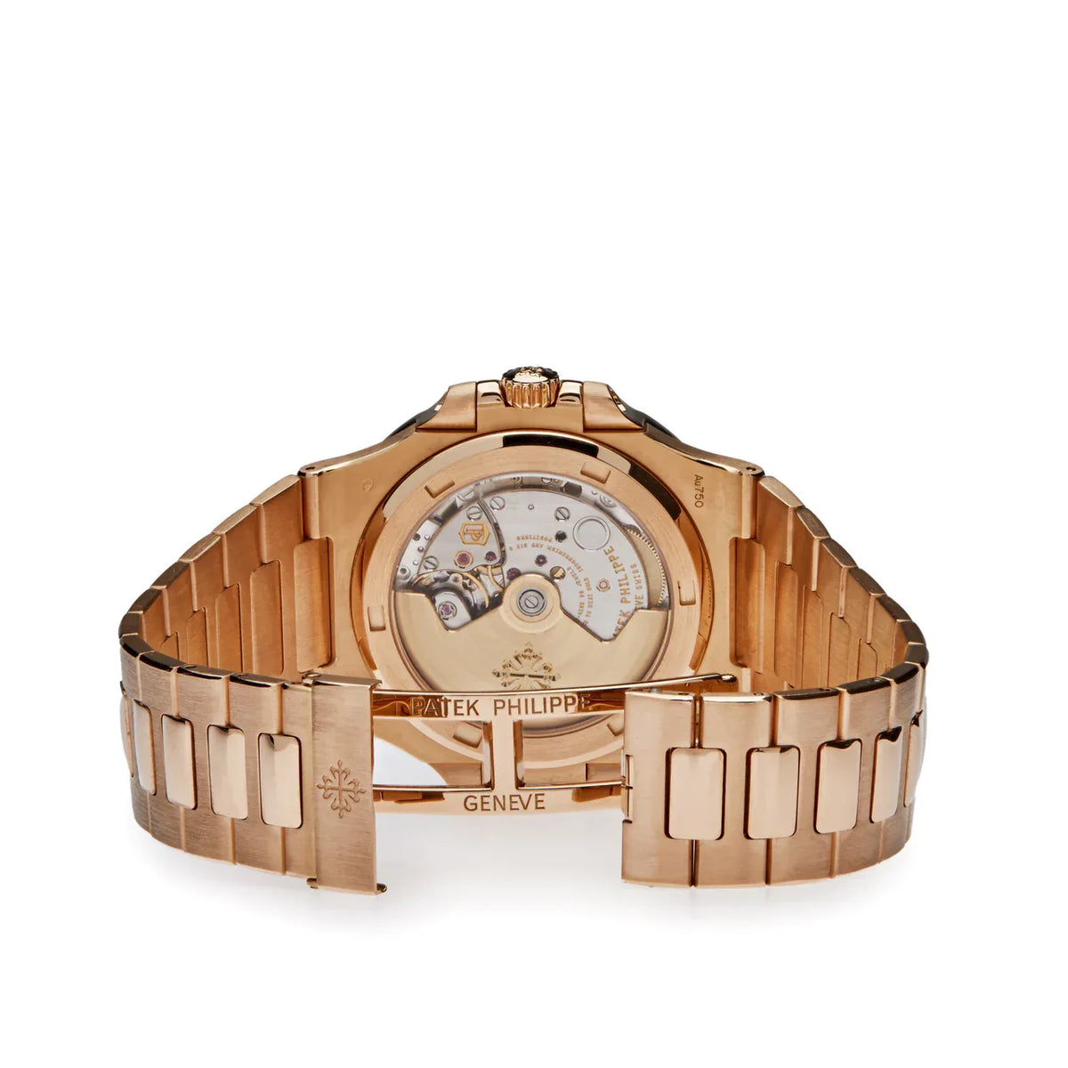 Patek Phillipe Nautilus Rosegold Black Dial Metal Watch - View 5