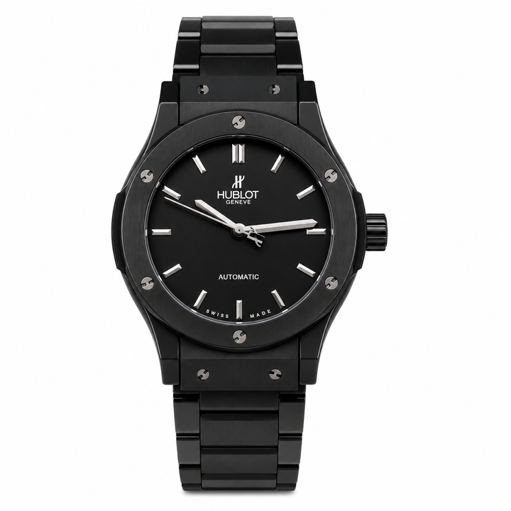 Hublot Automatic Japanese Machine watch (Black with Black Dial) by Hublot - Watch Corner