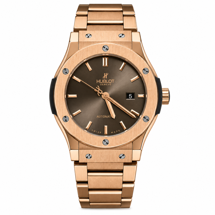 Hublot Automatic Japanese Machine watch (Golden with Black Dial) by Hublot - Watch Corner