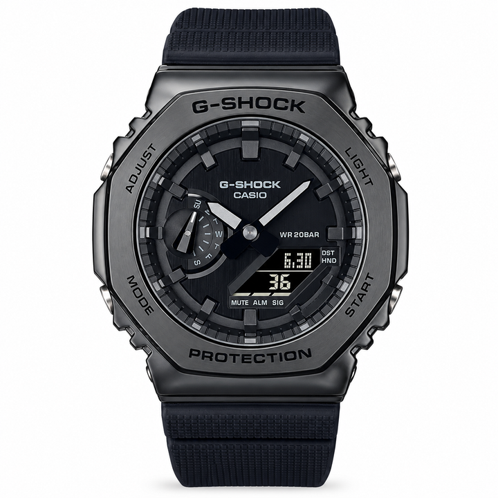 G-shock Gm 2100 Stainless Steel Black Dial Black Strap Watch by G-Shock - Watch Corner