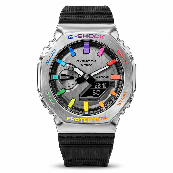 G-shock Gm 2100 Stainless Steel Rainbow Black Strap Watch by G-Shock - Watch Corner