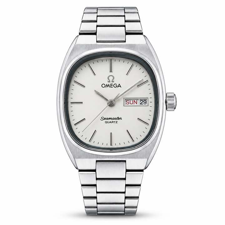 Omega Speedmaster Slim Silver White Metal Watch by Omega - Watch Corner