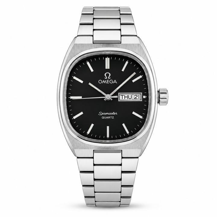 Omega Speedmaster Slim Silver Black Metal Watch by Omega - Watch Corner