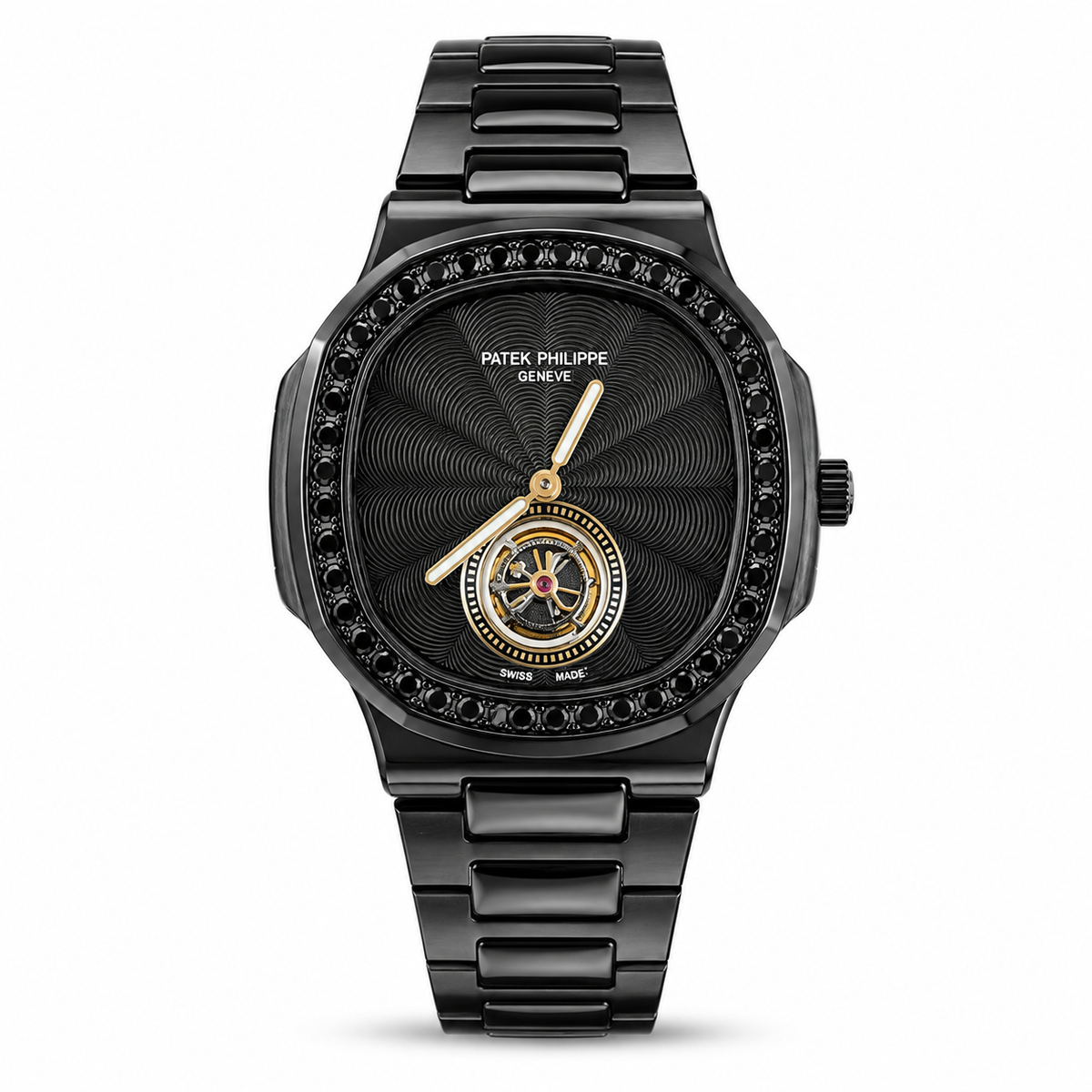 Patek Phillipe Black Diamond Studded Watch by Patek Philippe - Watch Corner