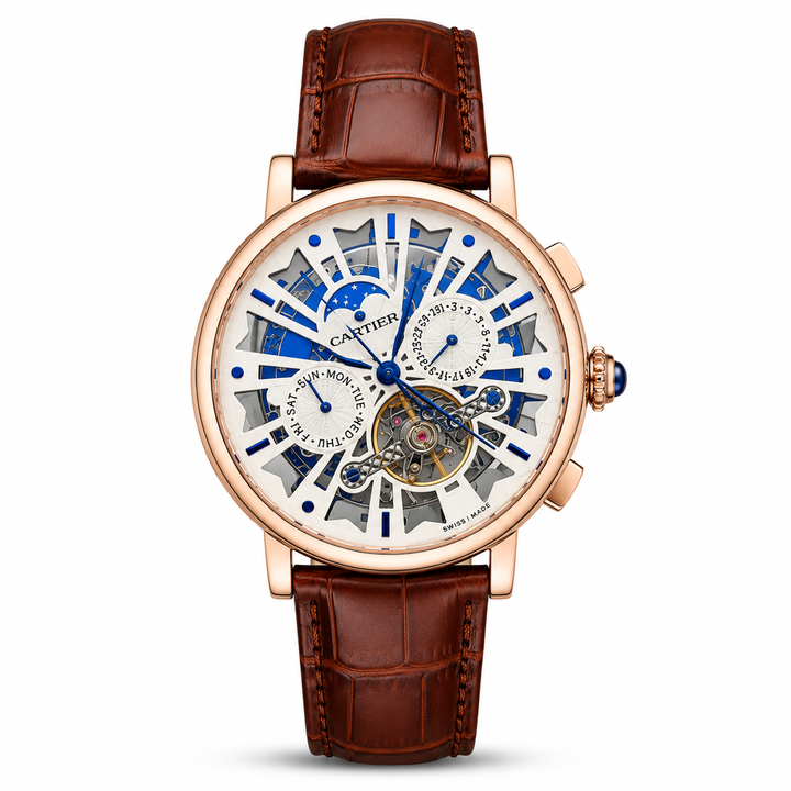 Cartier Leather Brown Automatic Watch C by Cartier - Watch Corner