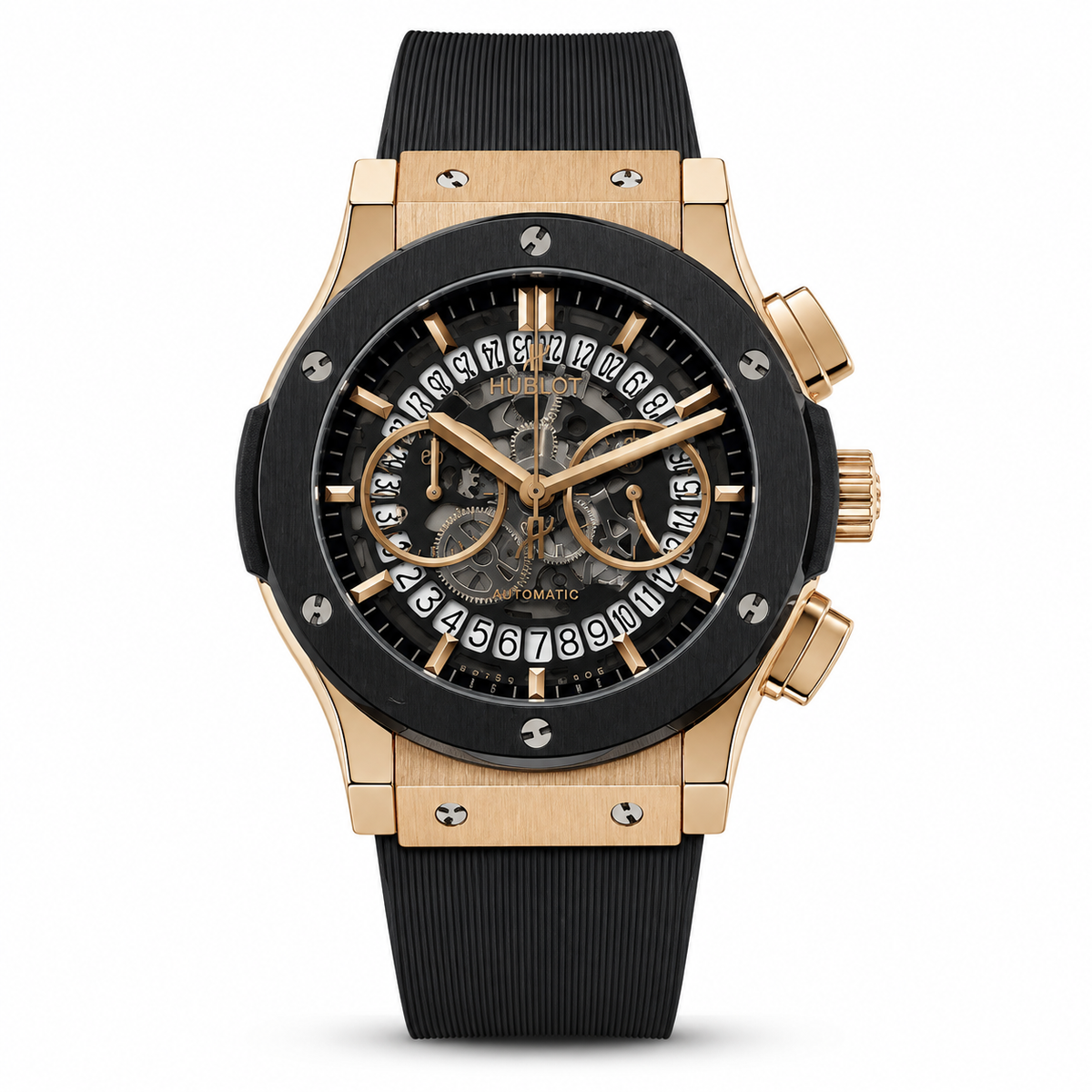 Hublot Black Leather Belt Watch A by Hublot - Watch Corner