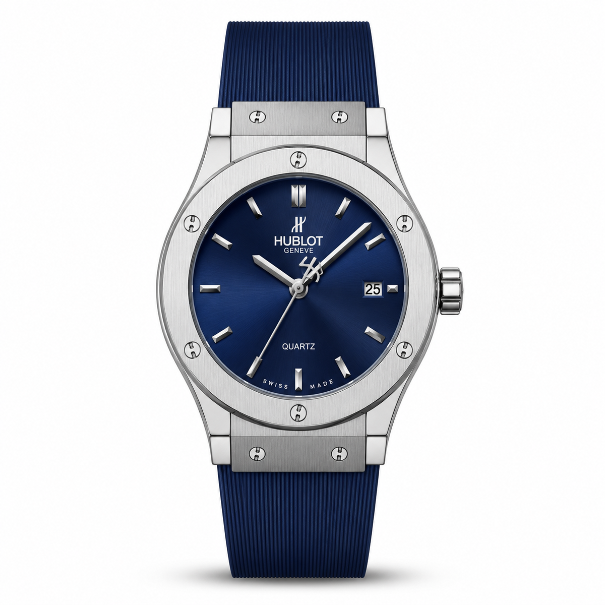 Hublot Blue Leather Belt Watch by Hublot - Watch Corner