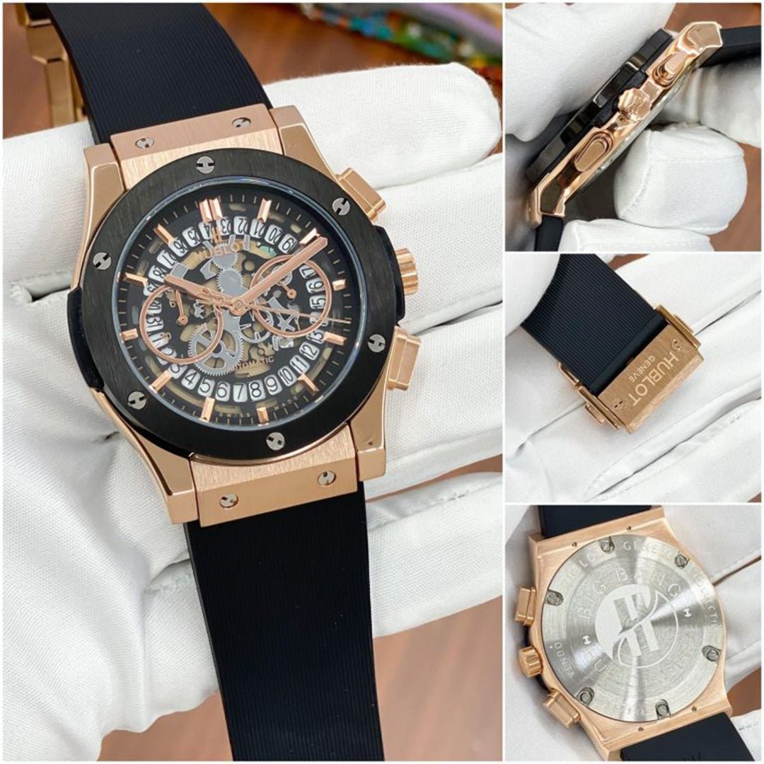 Hublot Black Leather Belt Watch A - View 4