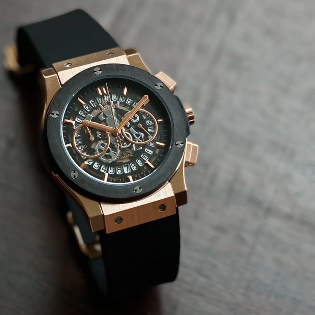 Hublot Black Leather Belt Watch A - View 3