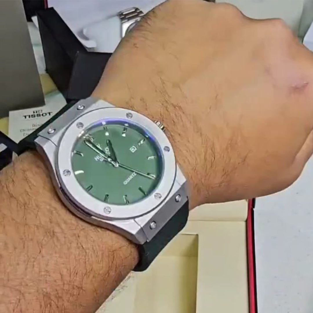 Hublot Green Leather Belt Watch - View 3