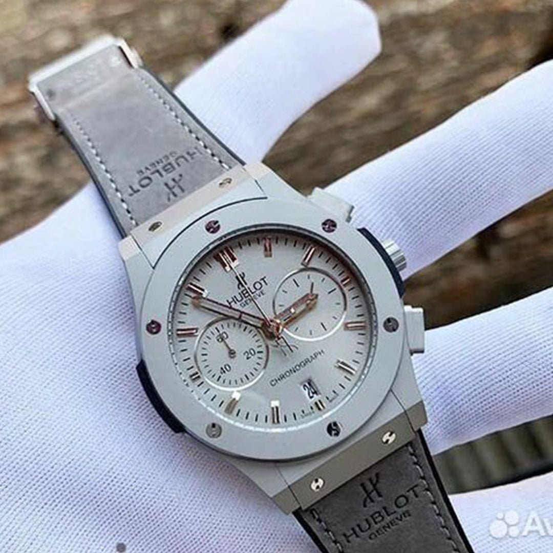 Hublot Grey Leather Belt Rohit Sharma Watch - View 5