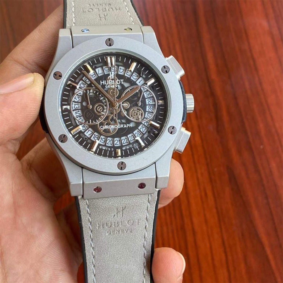 Hublot Grey Leather Belt Watch D - View 2