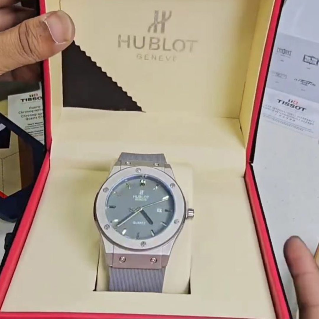 Hublot Grey Leather Belt Watch E - View 4