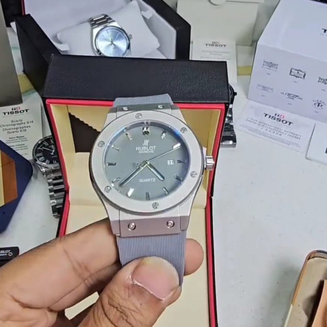 Hublot Grey Leather Belt Watch E - View 2