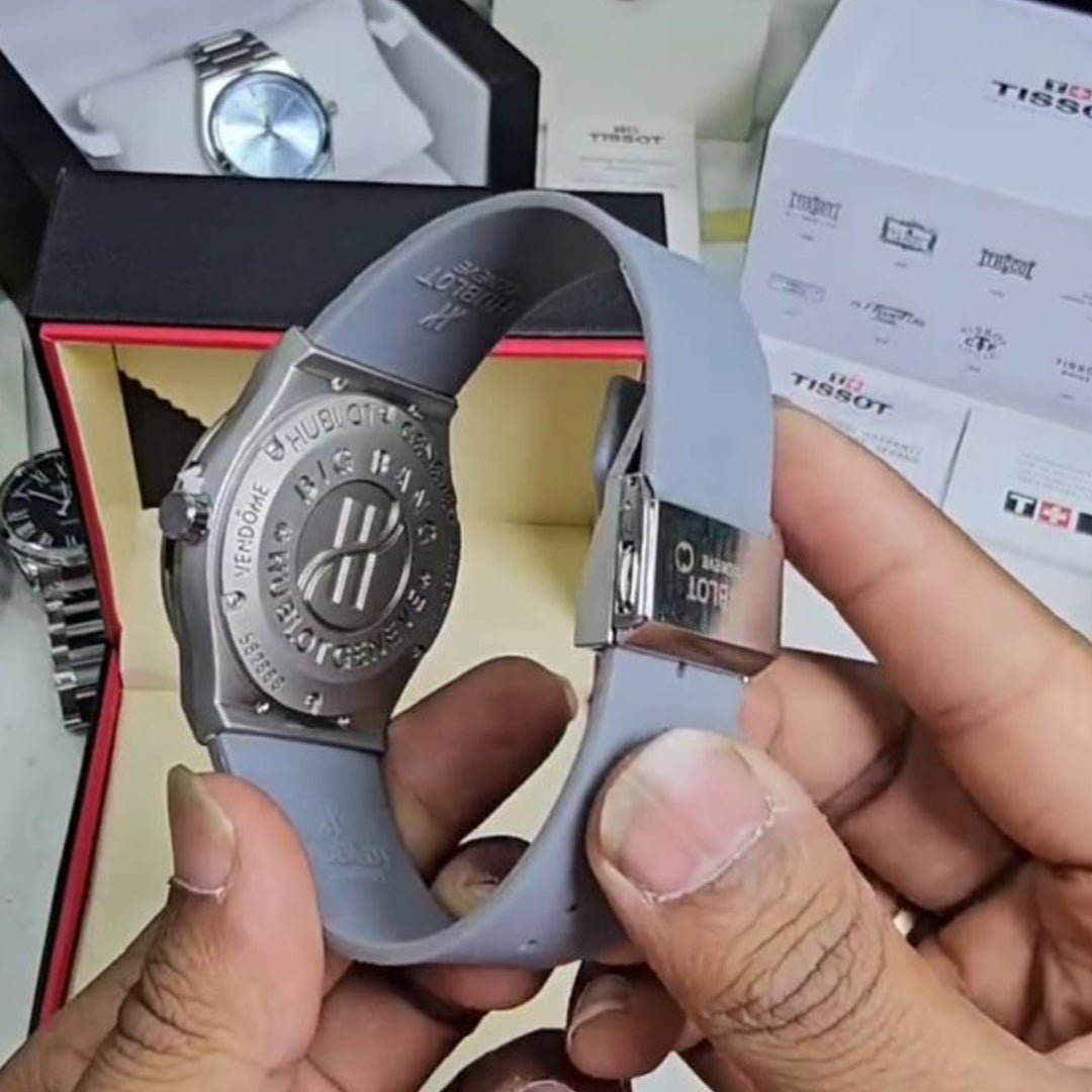 Hublot Grey Leather Belt Watch E - View 6