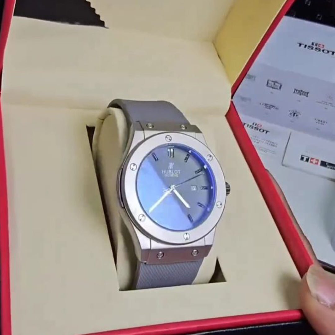 Hublot Grey Leather Belt Watch E - View 3