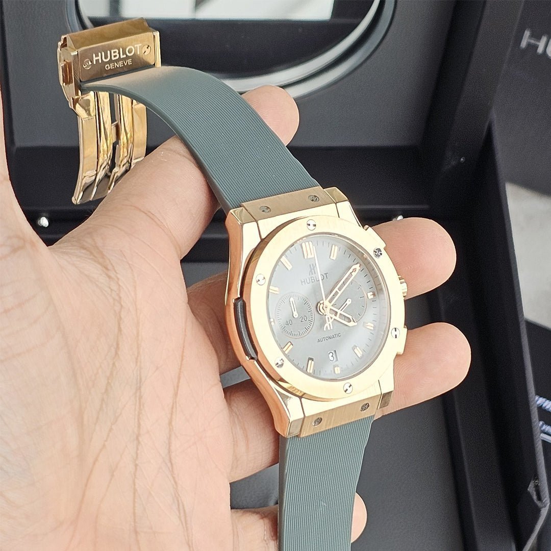 Hublot Mint Green Copper Dial Leather Belt Watch - View 5