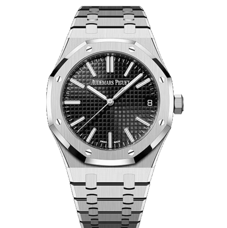 Audemars Piguet AP Royal Oak Silver Black Metal by Audemars Piguet - Watch Corner