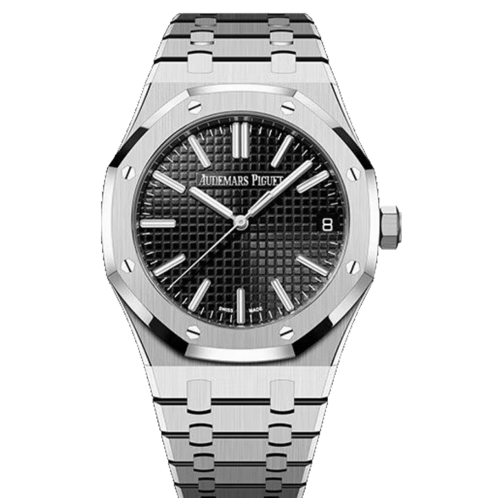 Audemars Piguet AP Royal Oak Silver Black Metal by Audemars Piguet - Watch Corner