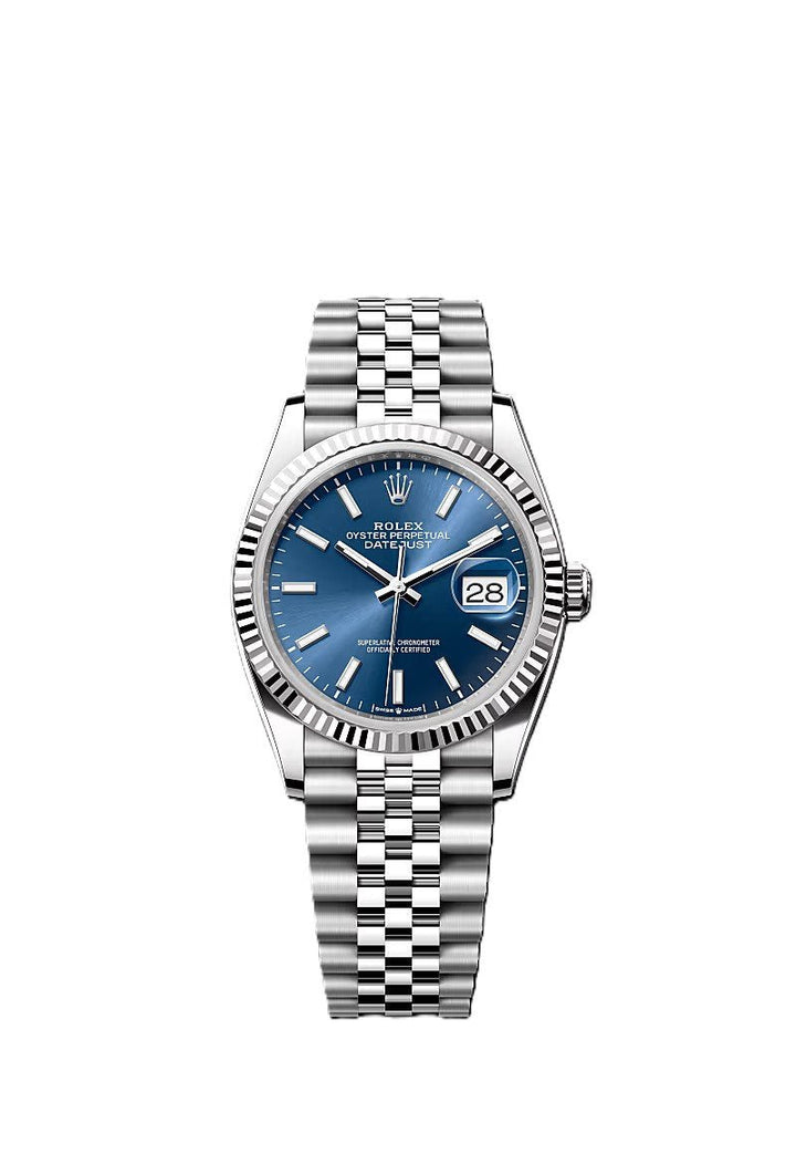 Rolex Date just 36 Bright blue dial by Rolex - Watch Corner