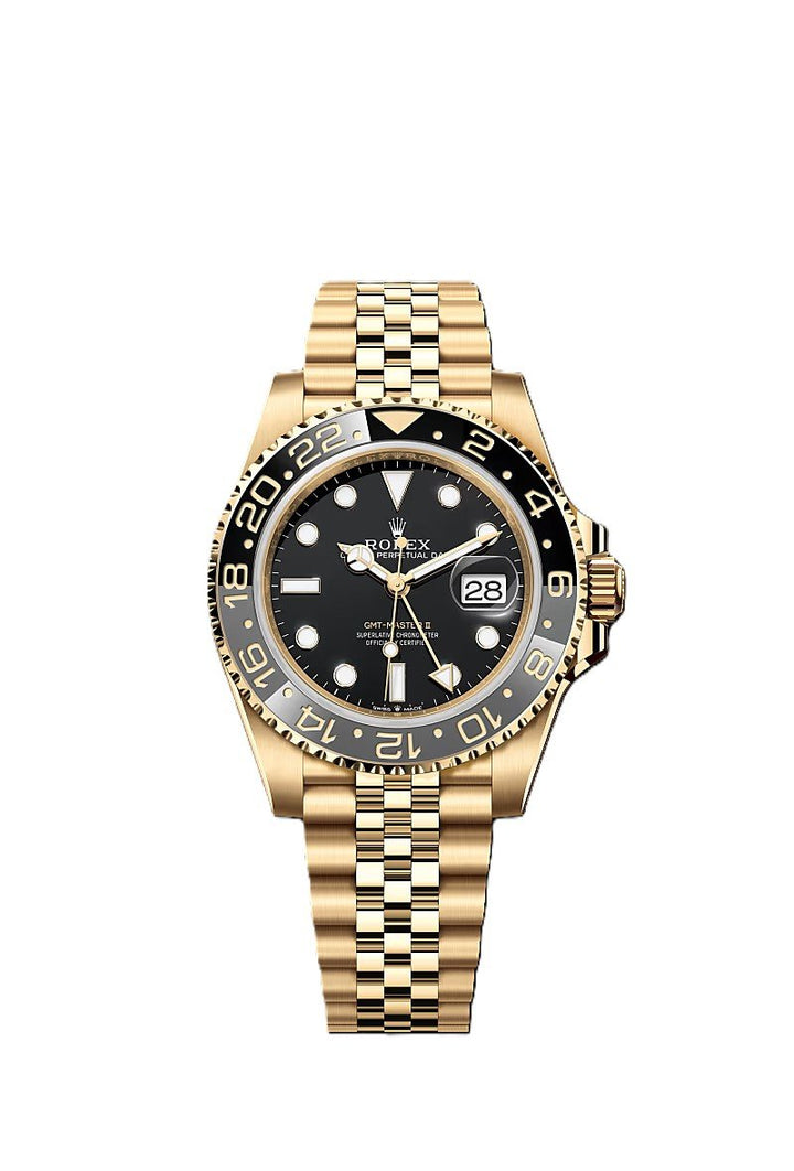 GMT-Master II yellow gold Jubilee bracelet and Black dial by Rolex - Watch Corner