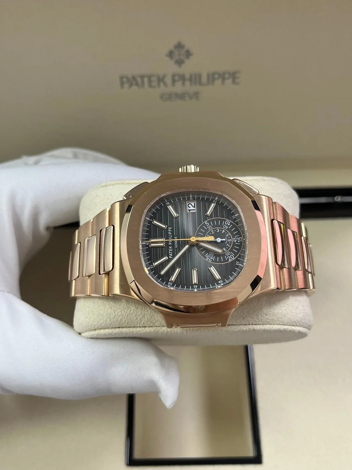 Patek Philippe Nautilus Rose Gold/ Black Gradient Dial - View 11